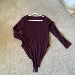 Maroon body suit
